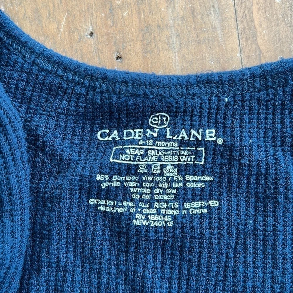 Caden lane deep teal waffled bamboo sleeper